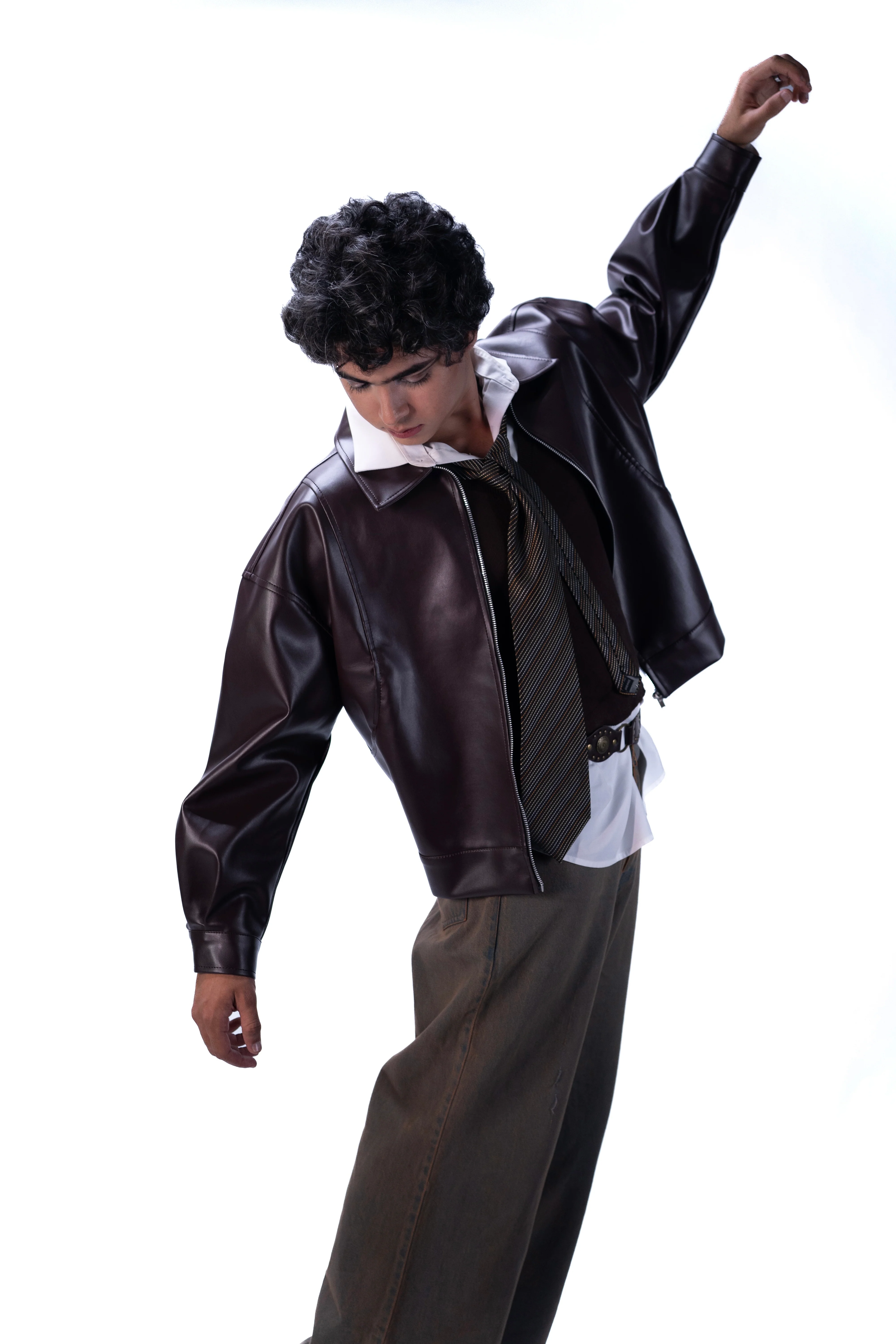Brown faux jacket - Image 3