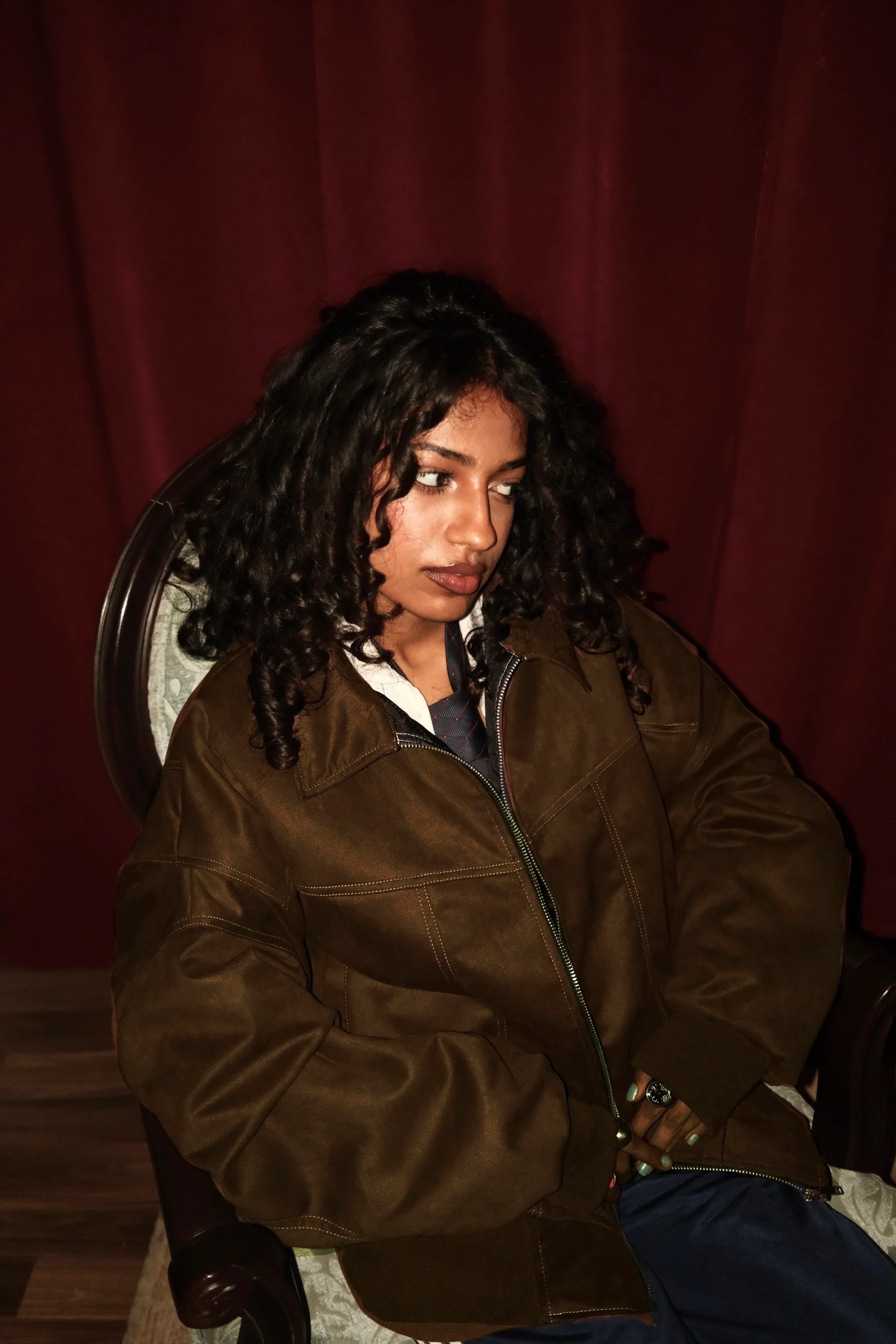 Brown vintage suede jacket - Image 3